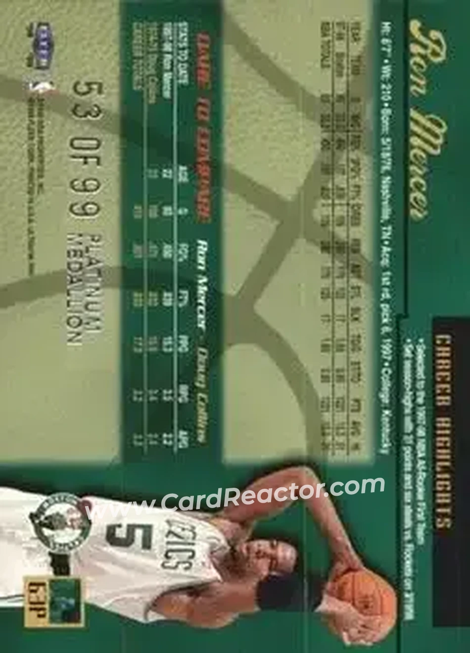 Back of Ron Mercer