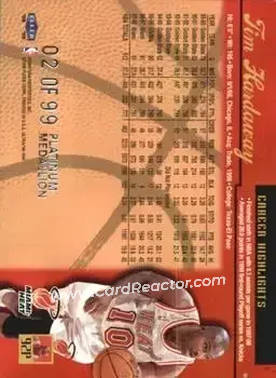 Back of Tim Hardaway