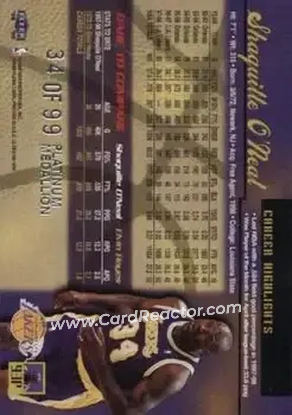 Back of Shaquille O'Neal