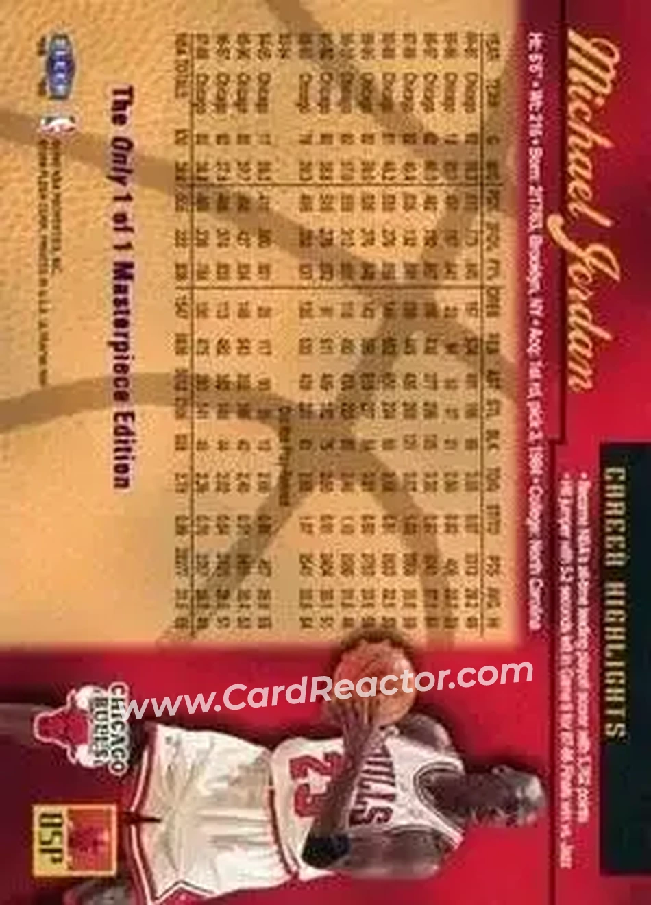 Back of Michael Jordan