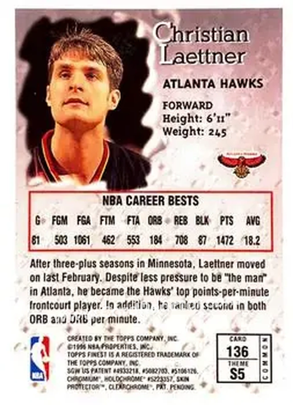 Back of Christian Laettner