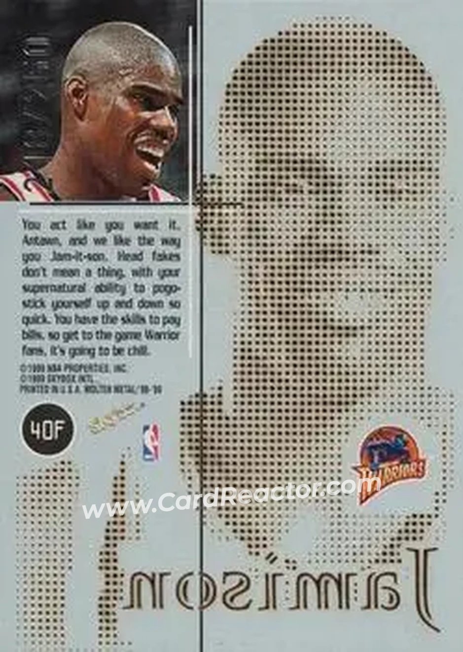 Back of Antawn Jamison