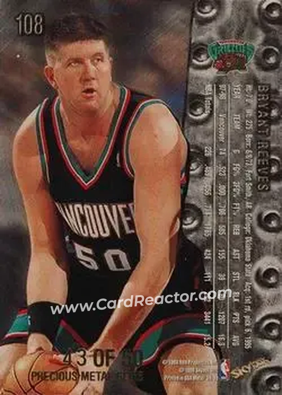 Back of Bryant Reeves