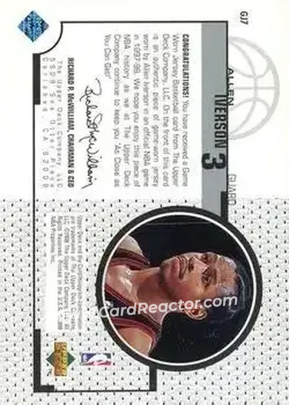 Back of Allen Iverson