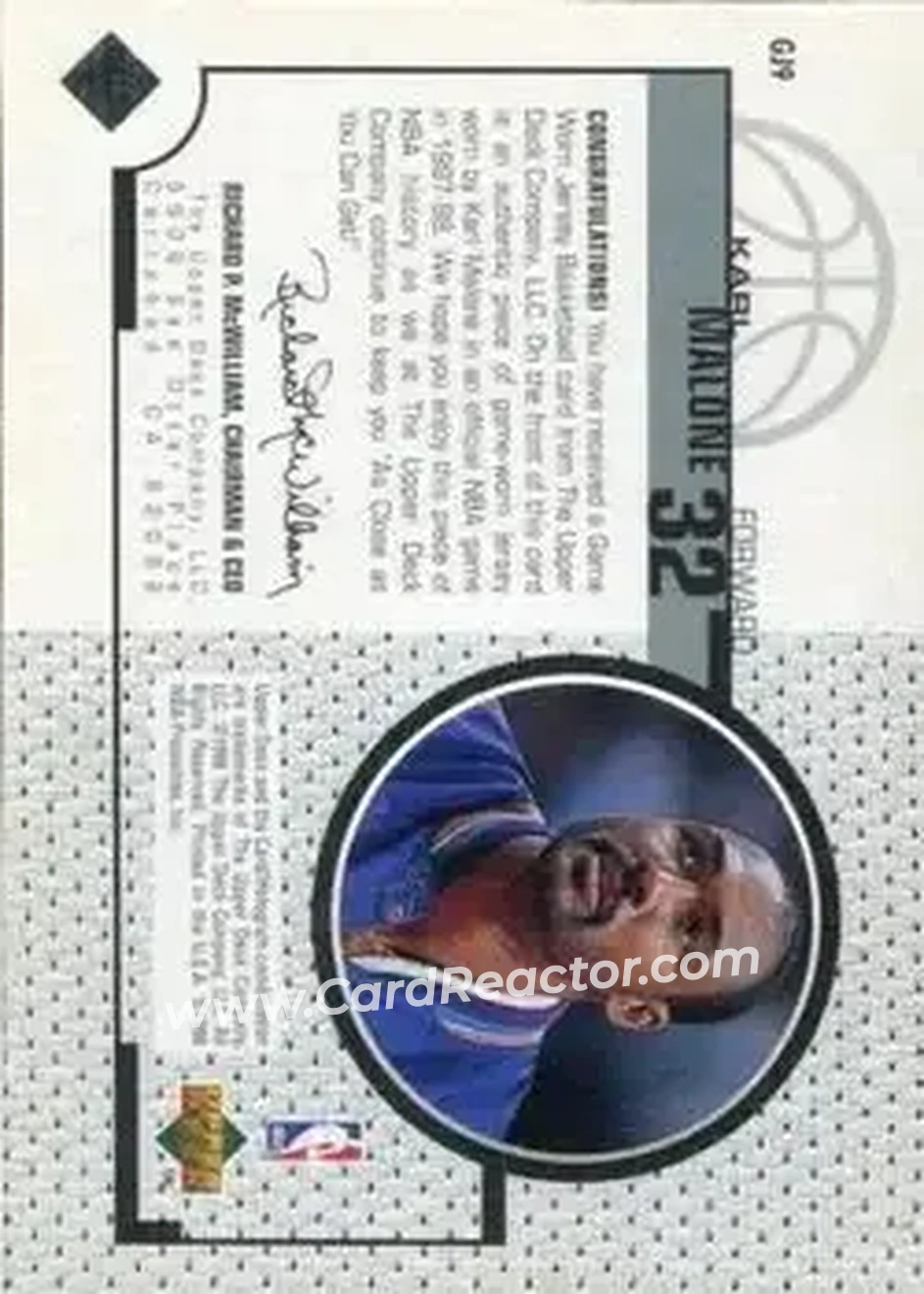 Back of Karl Malone