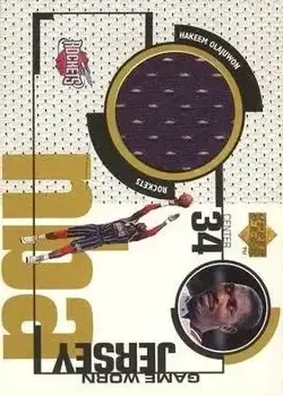 1998-99 Upper Deck - Game Worn Jerseys / Rookie Jerseys #GJ12 Hakeem Olajuwon