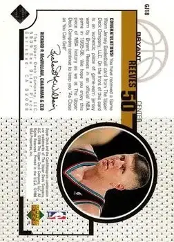 1998-99 Upper Deck - Game Worn Jerseys / Rookie Jerseys #GJ18 - Bryant Reeves - Vancouver Grizzlies