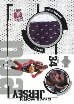1998-99 Upper Deck - Game Worn Jerseys / Rookie Jerseys #GJ25 Hakeem Olajuwon