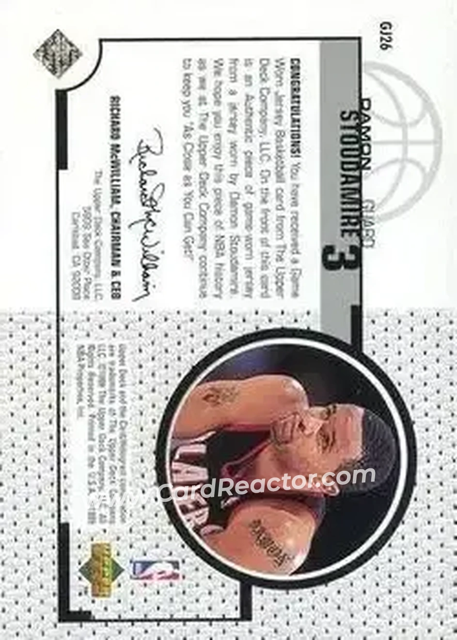 Back of Damon Stoudamire