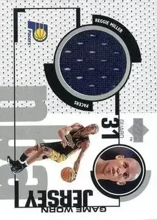 1998-99 Upper Deck - Game Worn Jerseys / Rookie Jerseys #GJ29 Reggie Miller