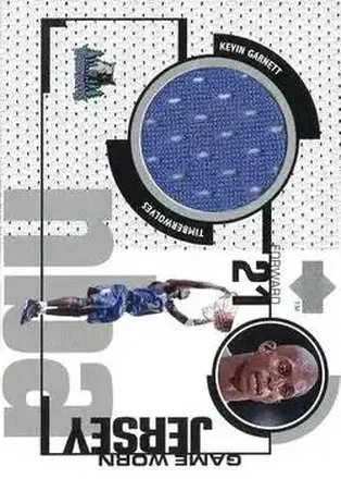 1998-99 Upper Deck - Game Worn Jerseys / Rookie Jerseys #GJ30 Kevin Garnett
