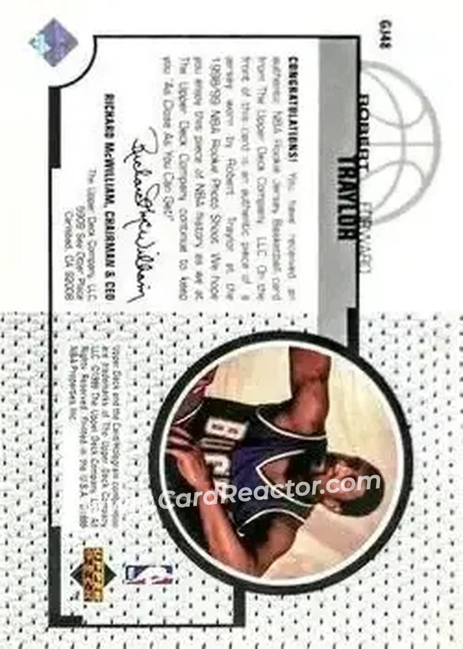 Back of Robert Traylor