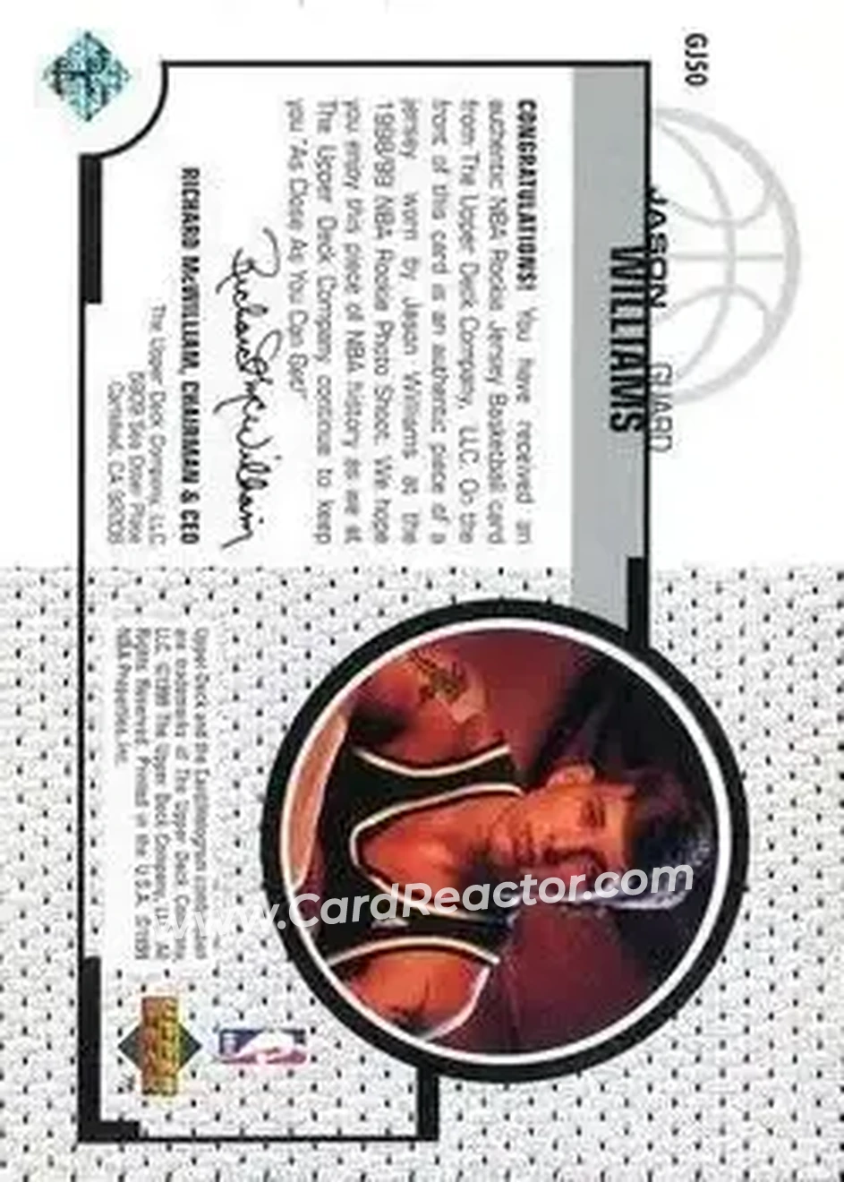 Back of Jason Williams