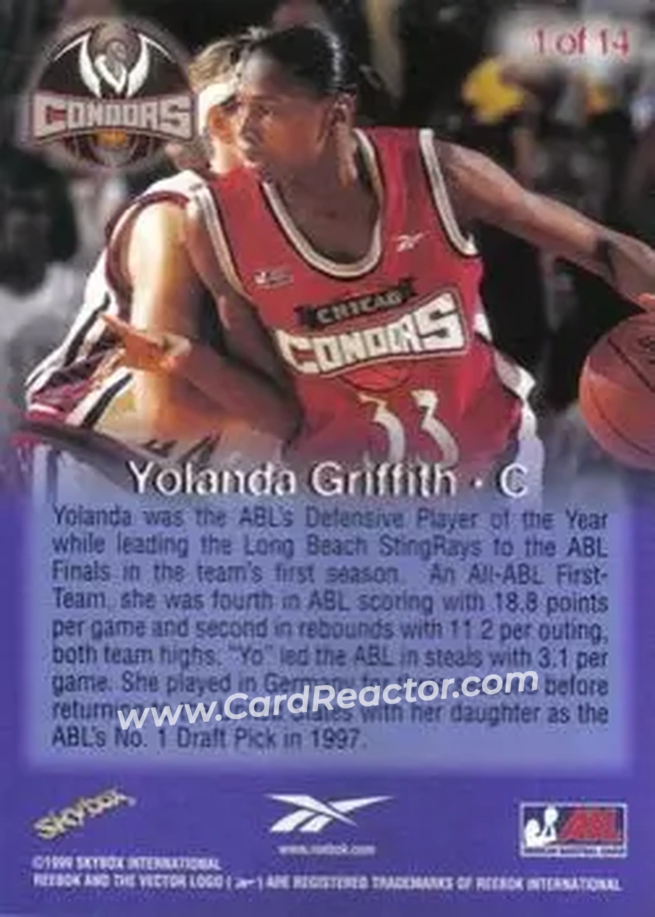 Back of Yolanda Griffith
