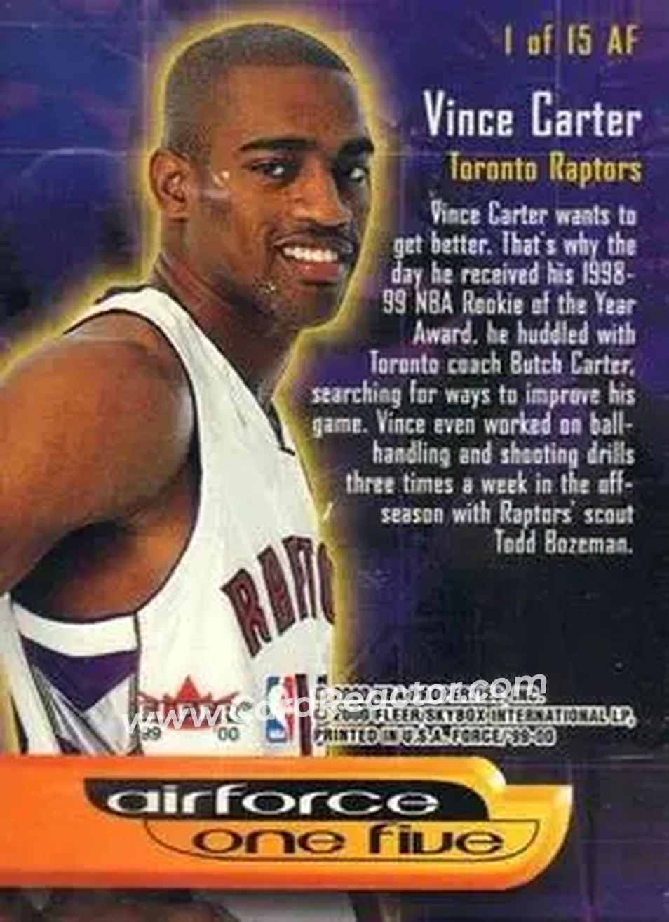 Back of Vince Carter