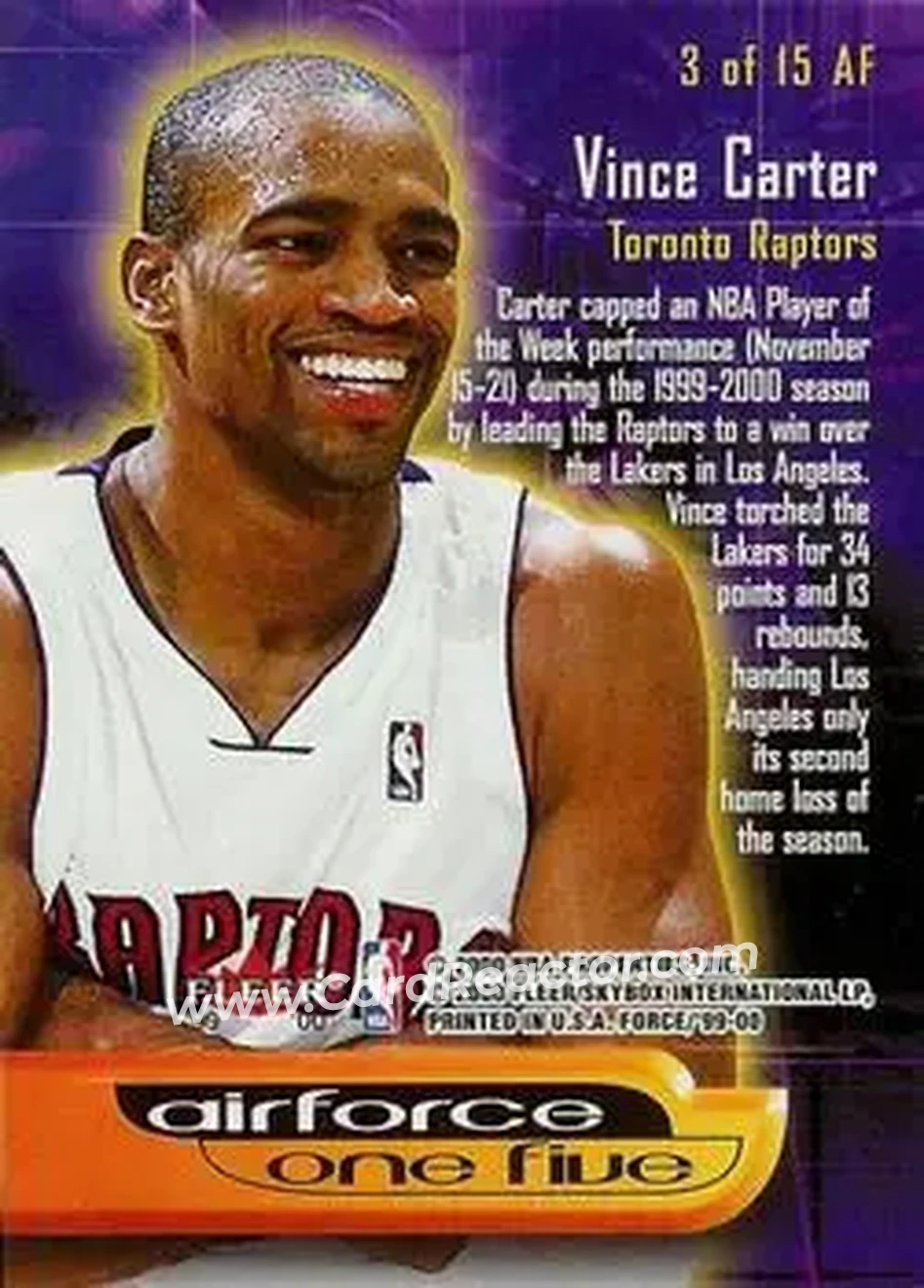 Back of Vince Carter