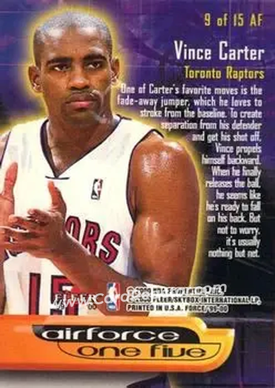 Back of Vince Carter
