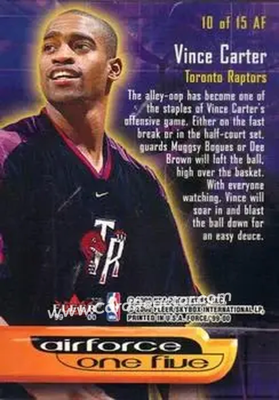 Back of Vince Carter