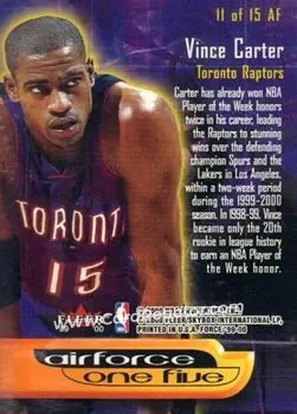 Back of Vince Carter