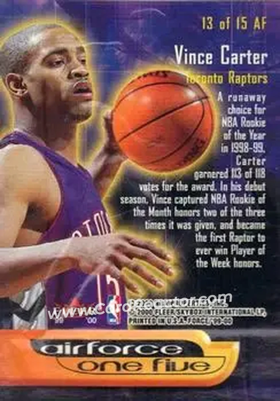 Back of Vince Carter