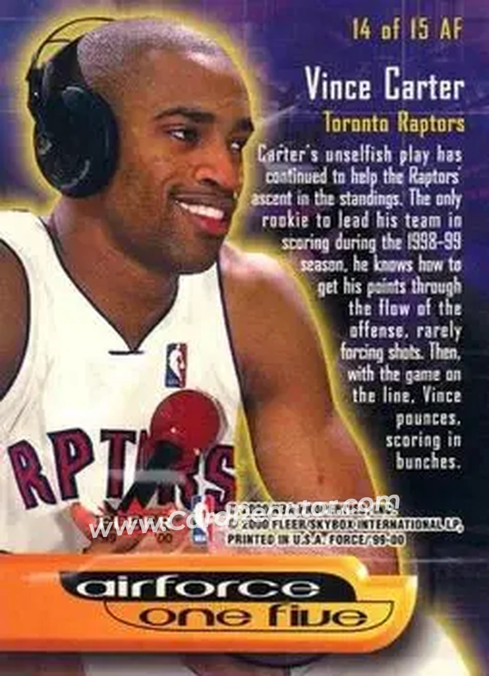 Back of Vince Carter