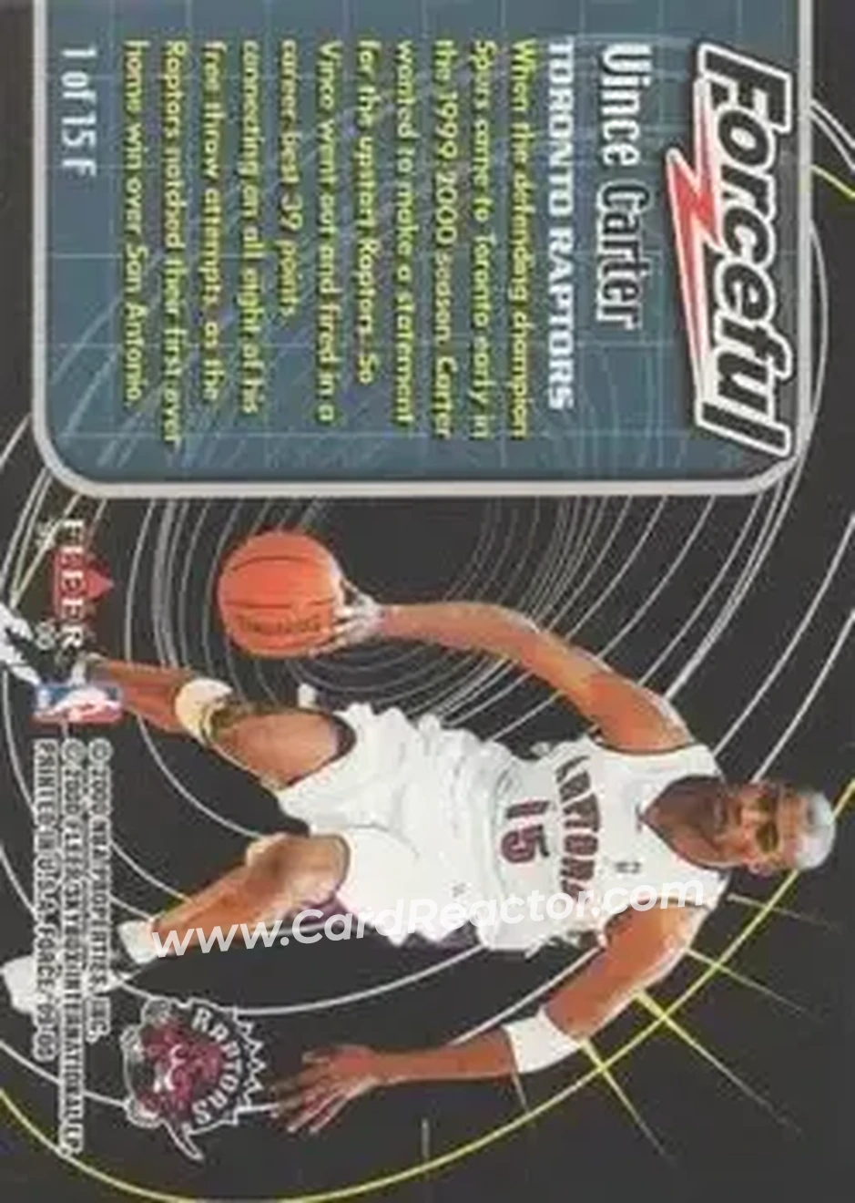 Back of Vince Carter