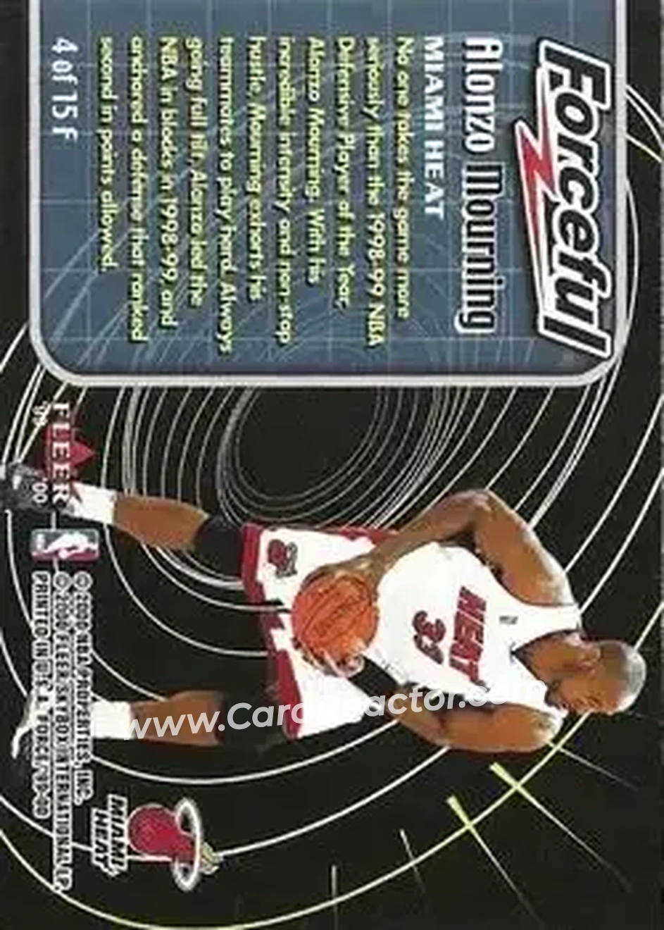 Back of Alonzo Mourning