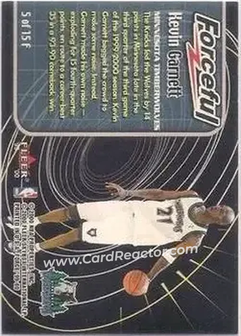 Back of Kevin Garnett