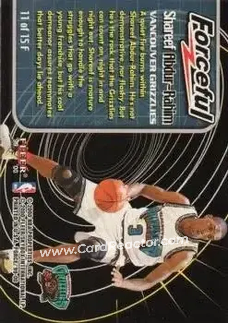 Back of Shareef Abdur-Rahim