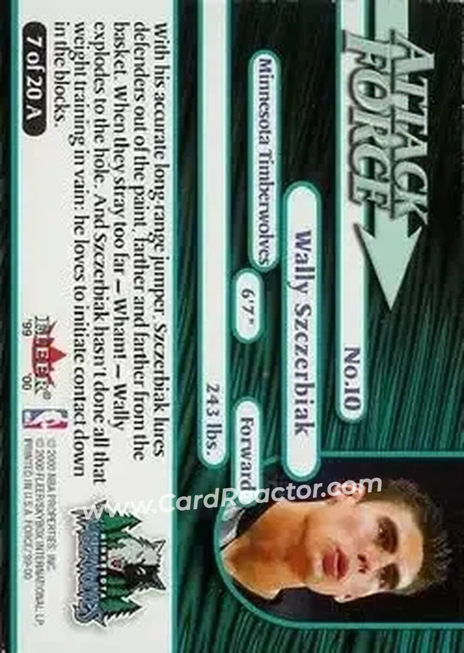 Back of Wally Szczerbiak