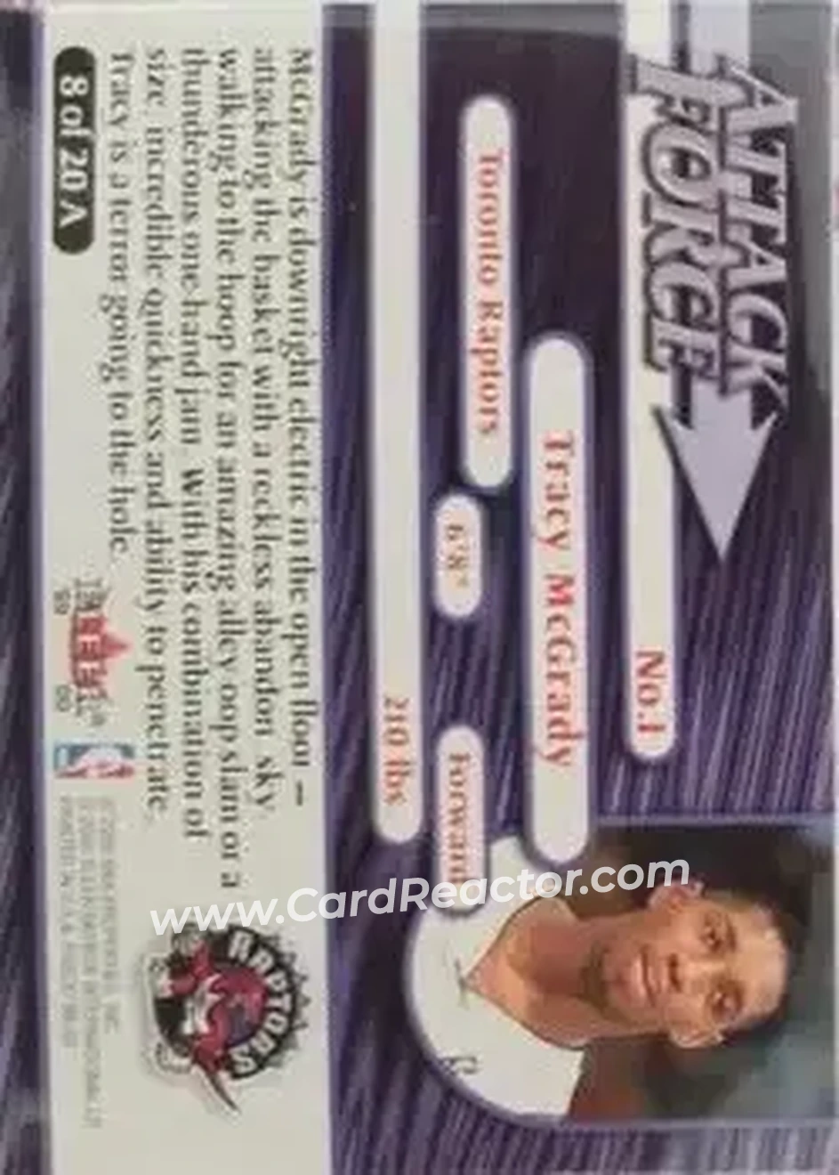 Back of Tracy McGrady