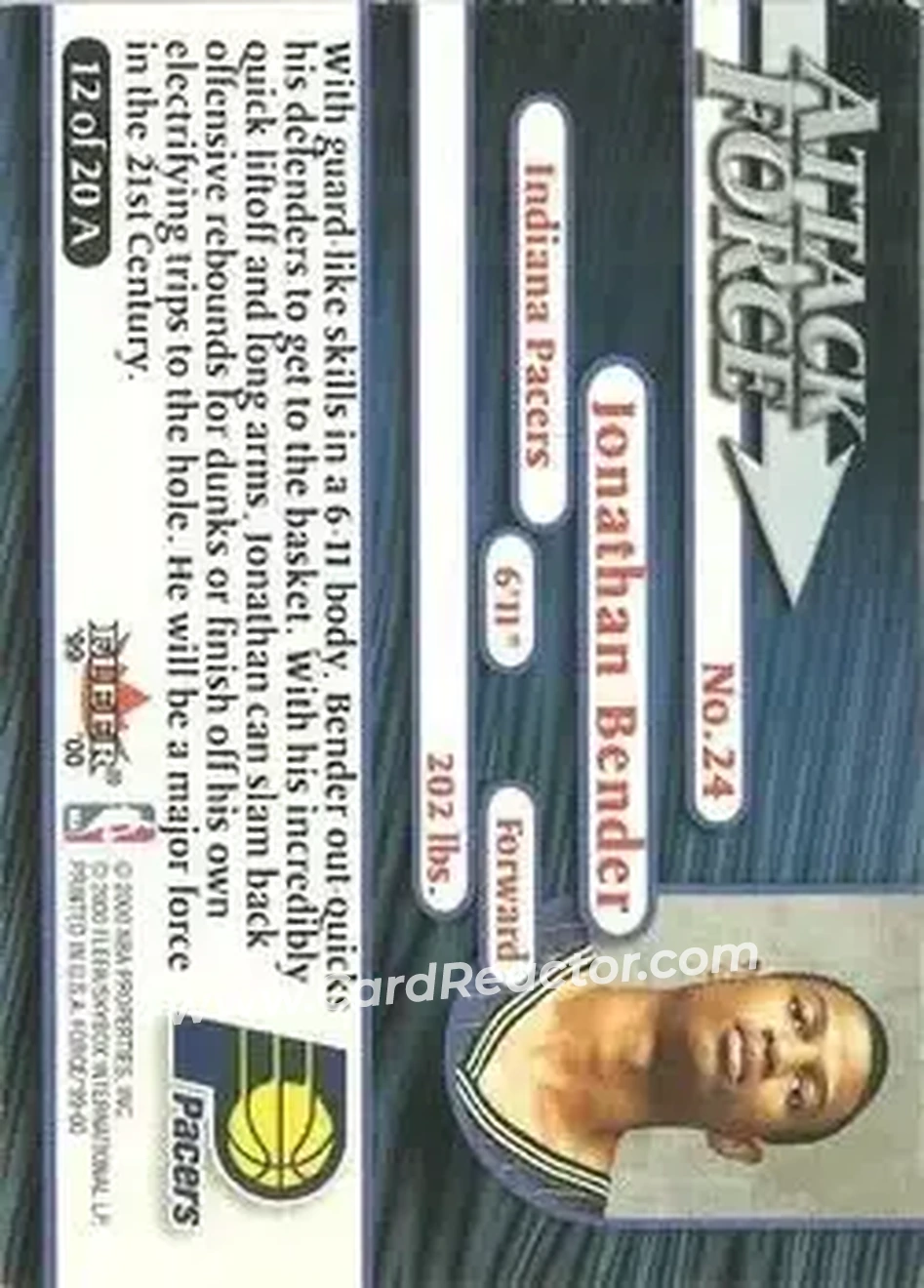 Back of Jonathan Bender