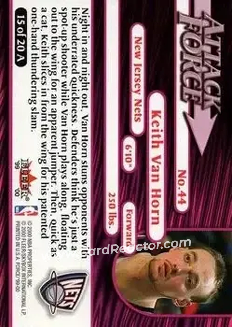 Back of Keith Van Horn