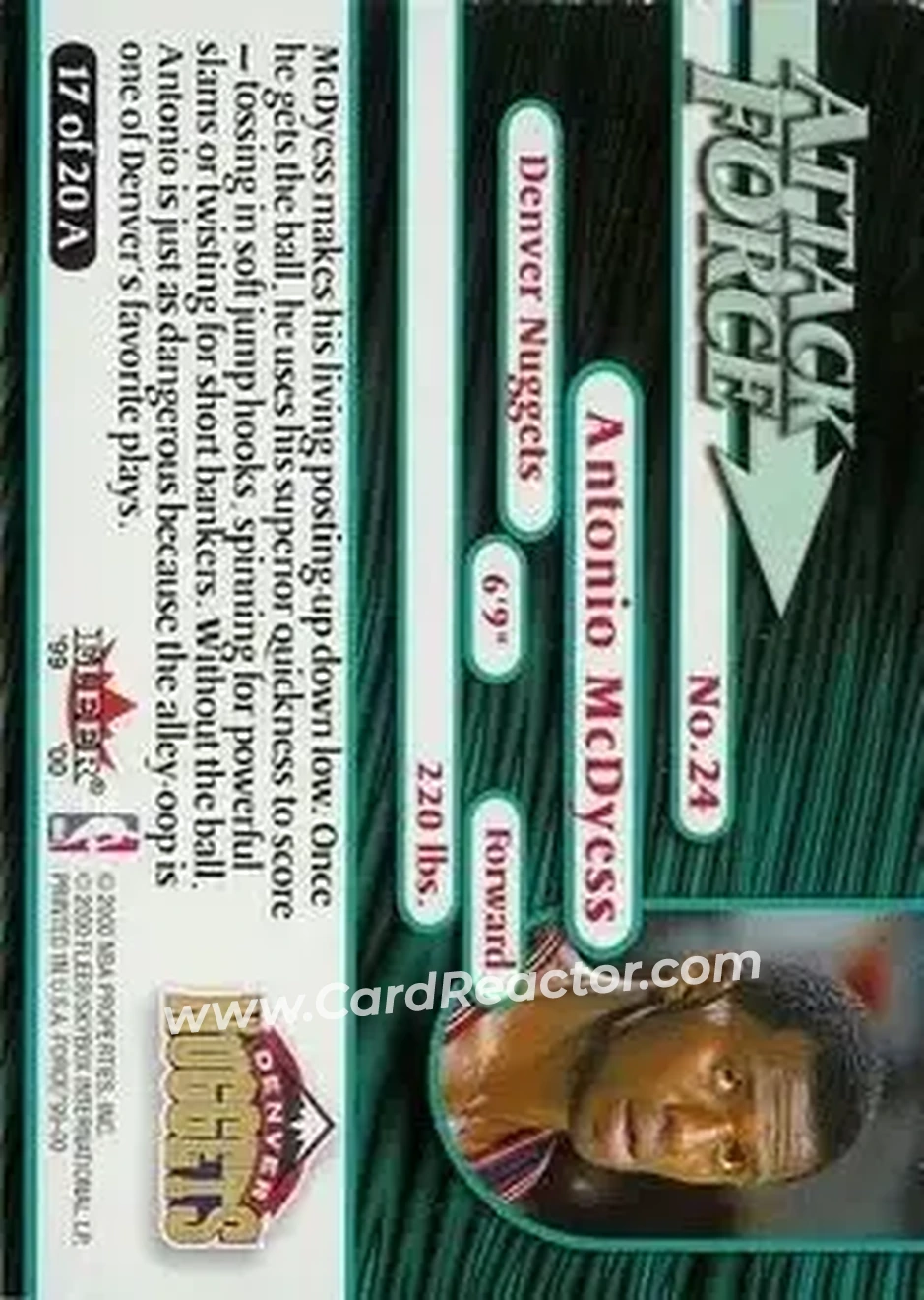 Back of Antonio McDyess