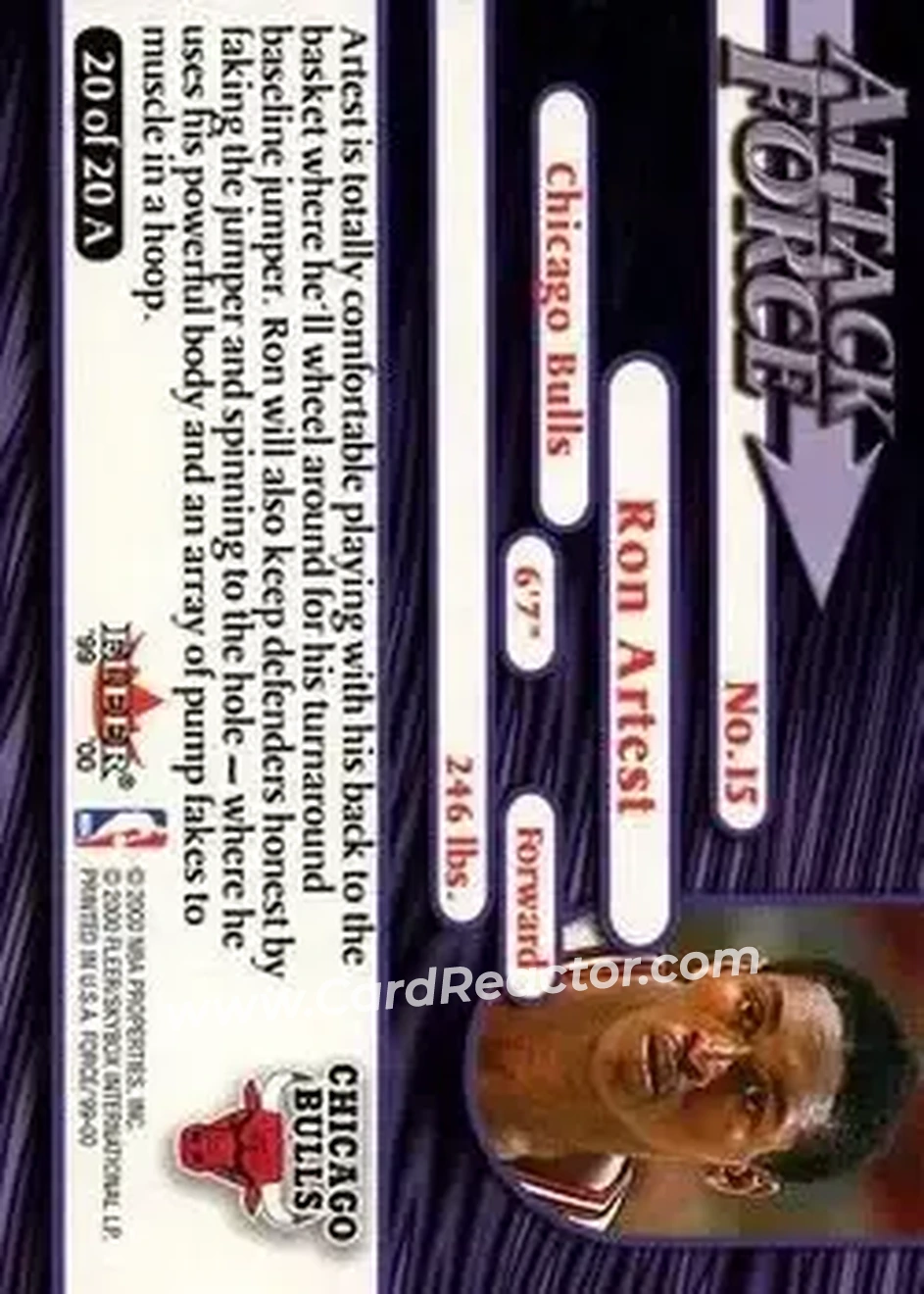 Back of Metta World Peace