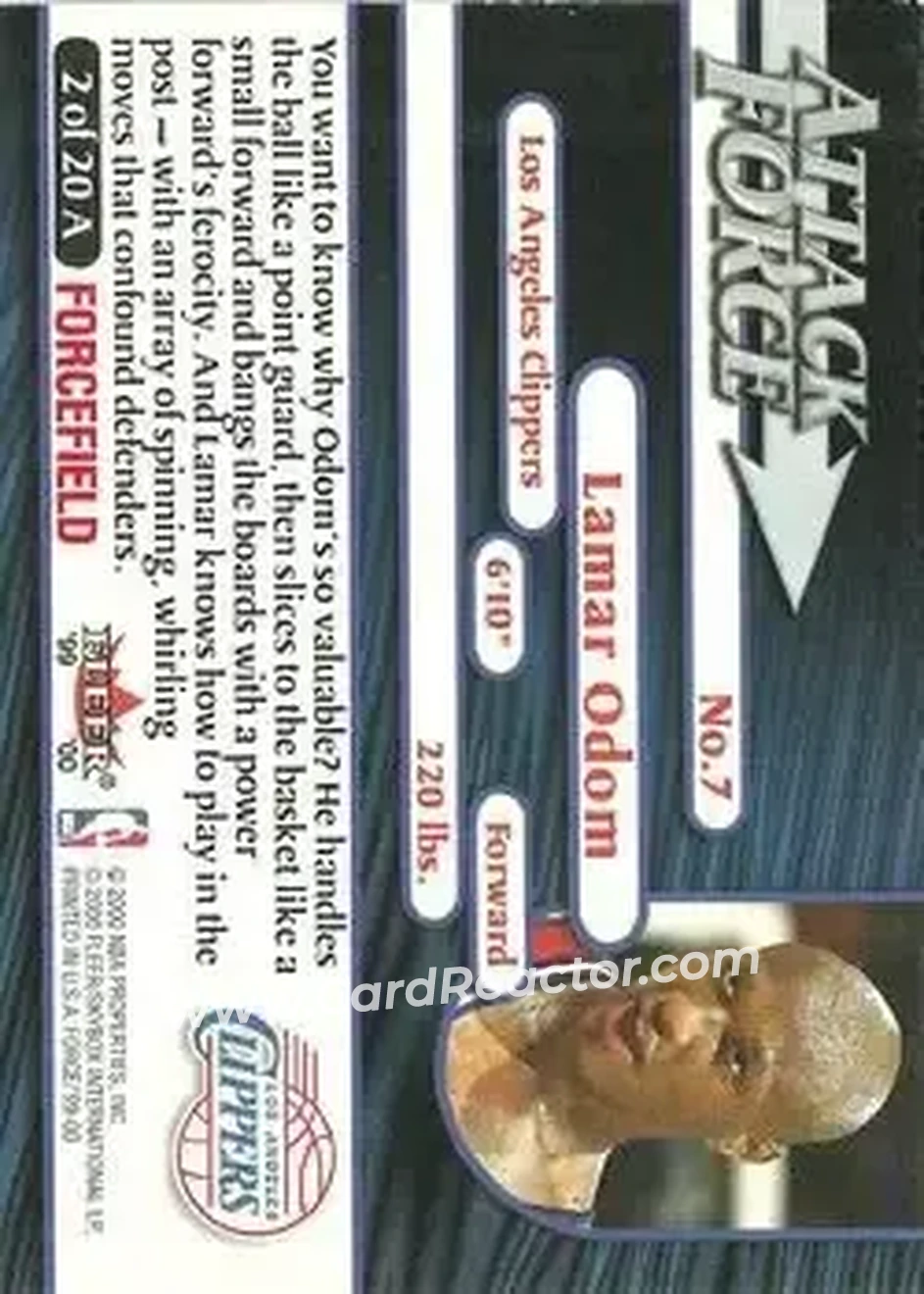 Back of Lamar Odom