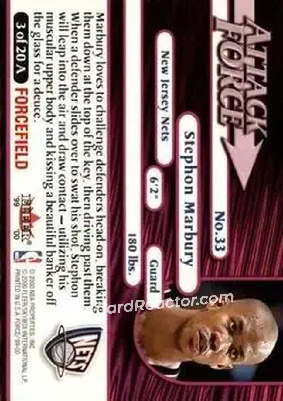 Back of Stephon Marbury