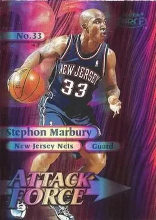 1999-00 Fleer Force #3A Attack Force Forcefield Stephon Marbury