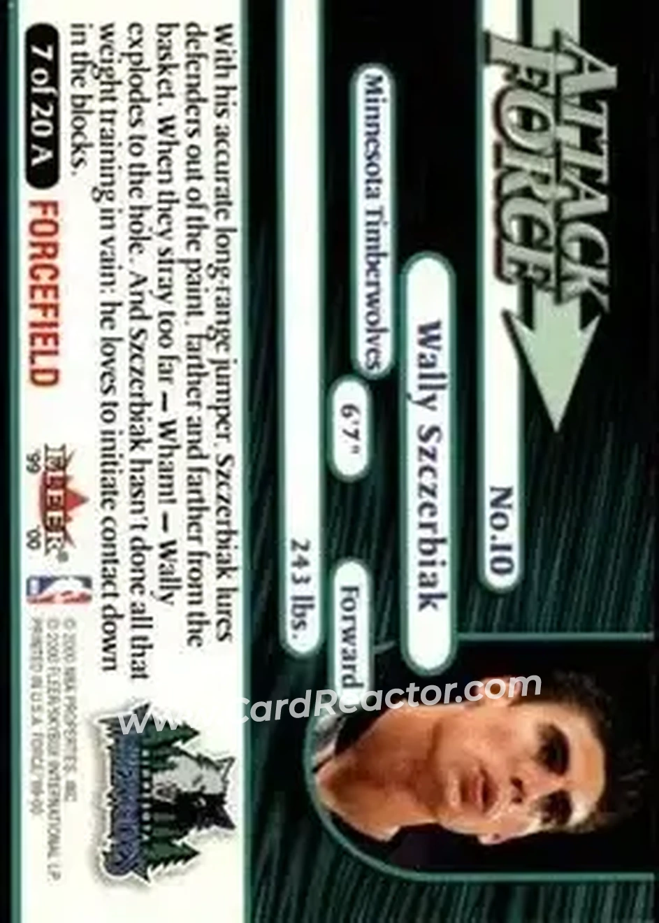 Back of Wally Szczerbiak