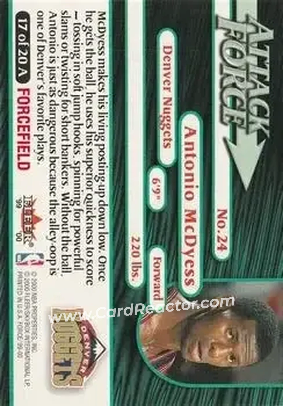 Back of Antonio McDyess