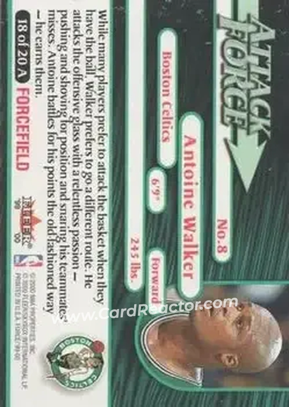 Back of Antoine Walker