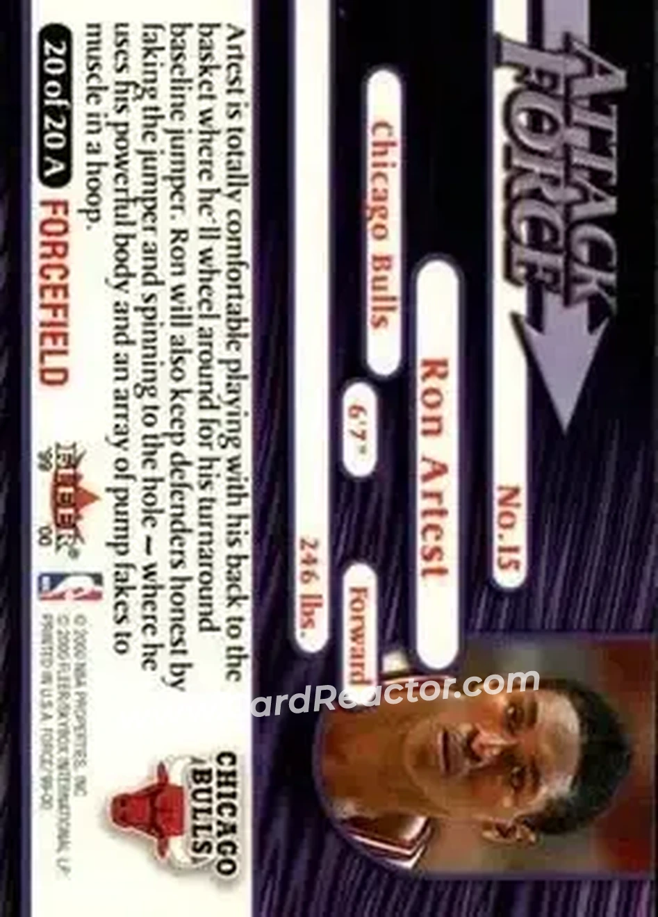 Back of Metta World Peace