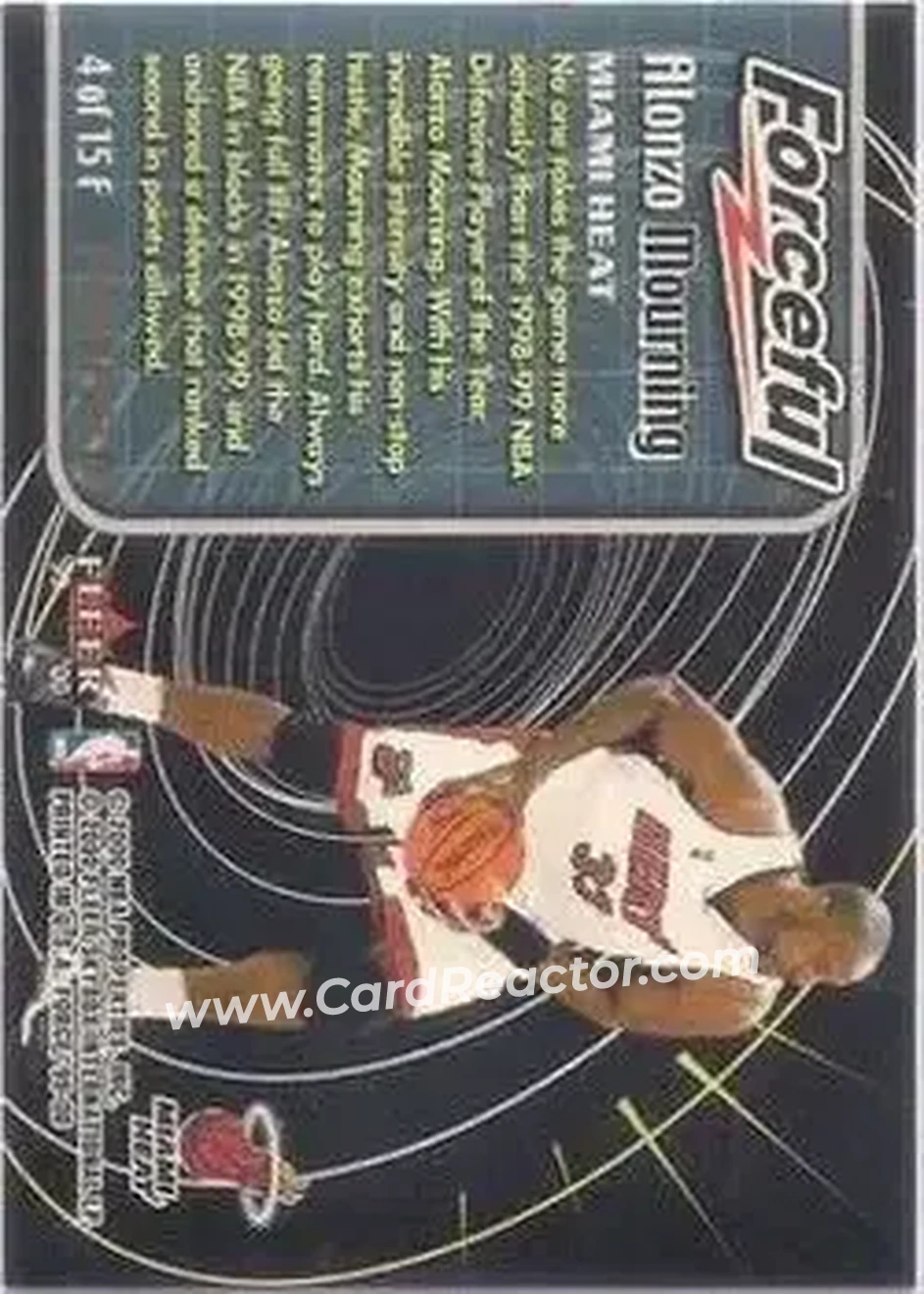 Back of Alonzo Mourning