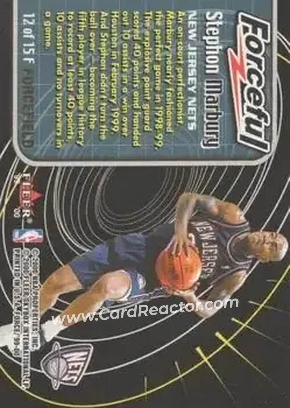 Back of Stephon Marbury