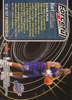 1999-00 Fleer Force - Forceful Forcefield #15 F - Karl Malone - Utah Jazz