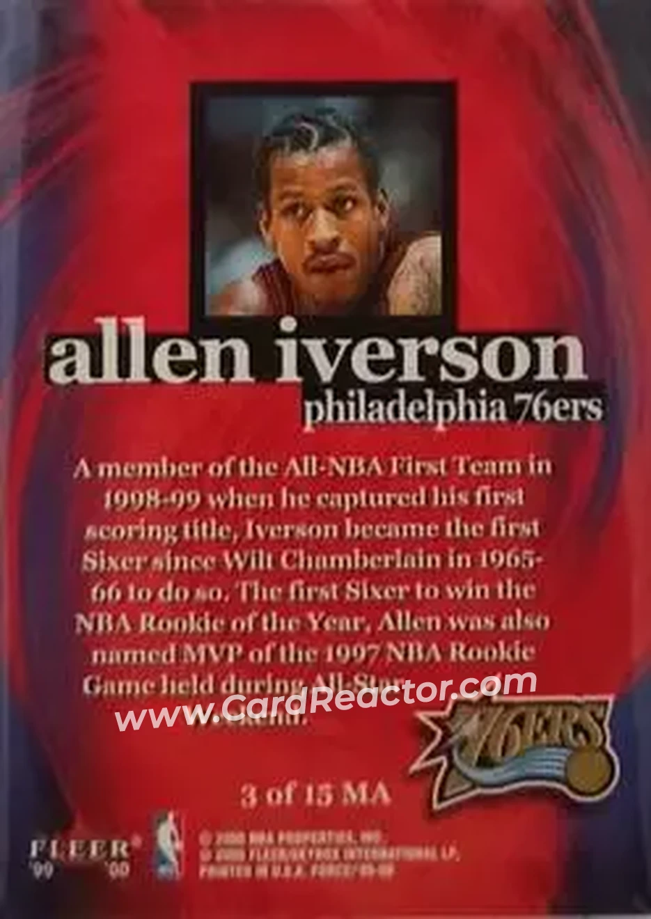 Back of Allen Iverson