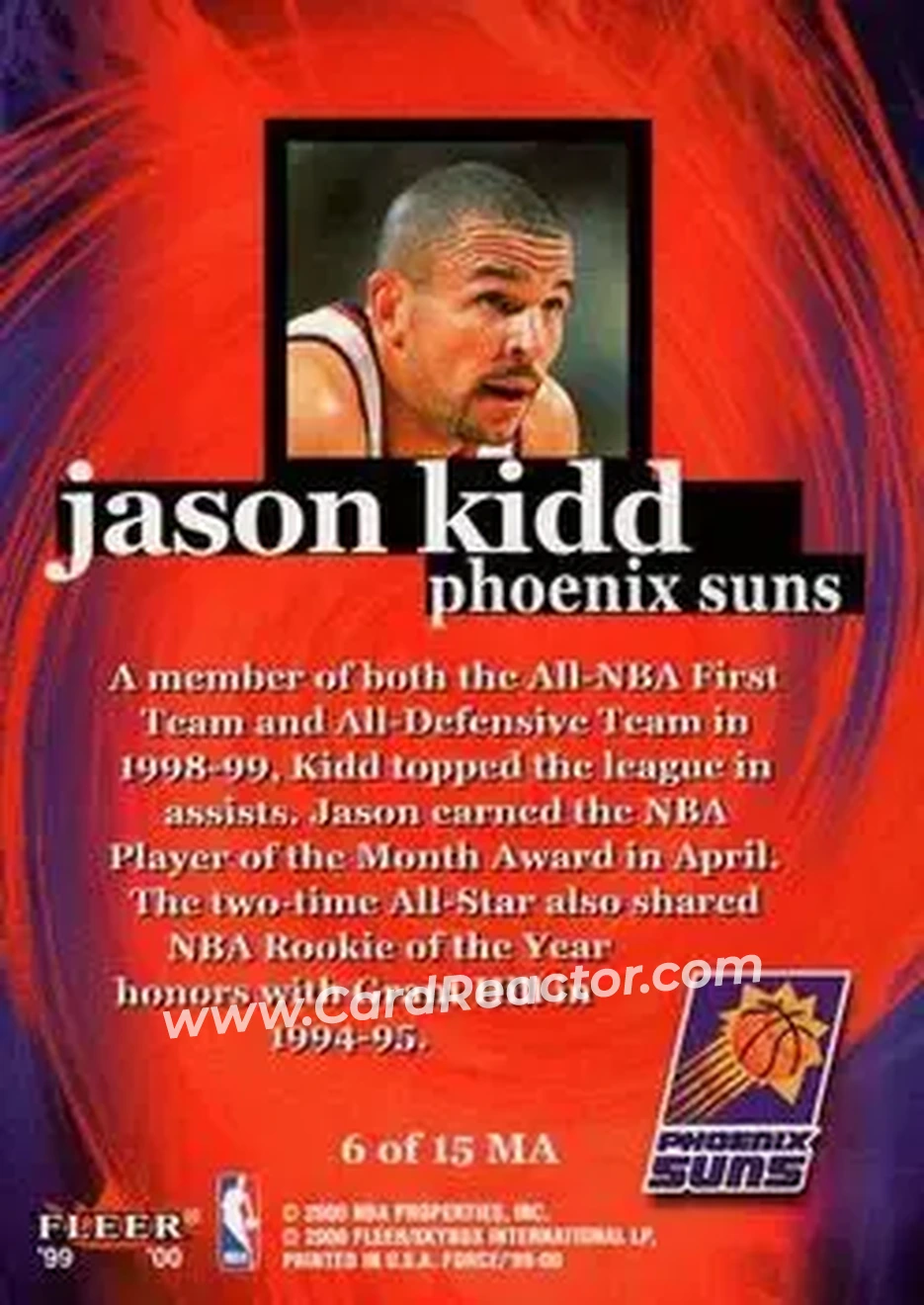 Back of Jason Kidd