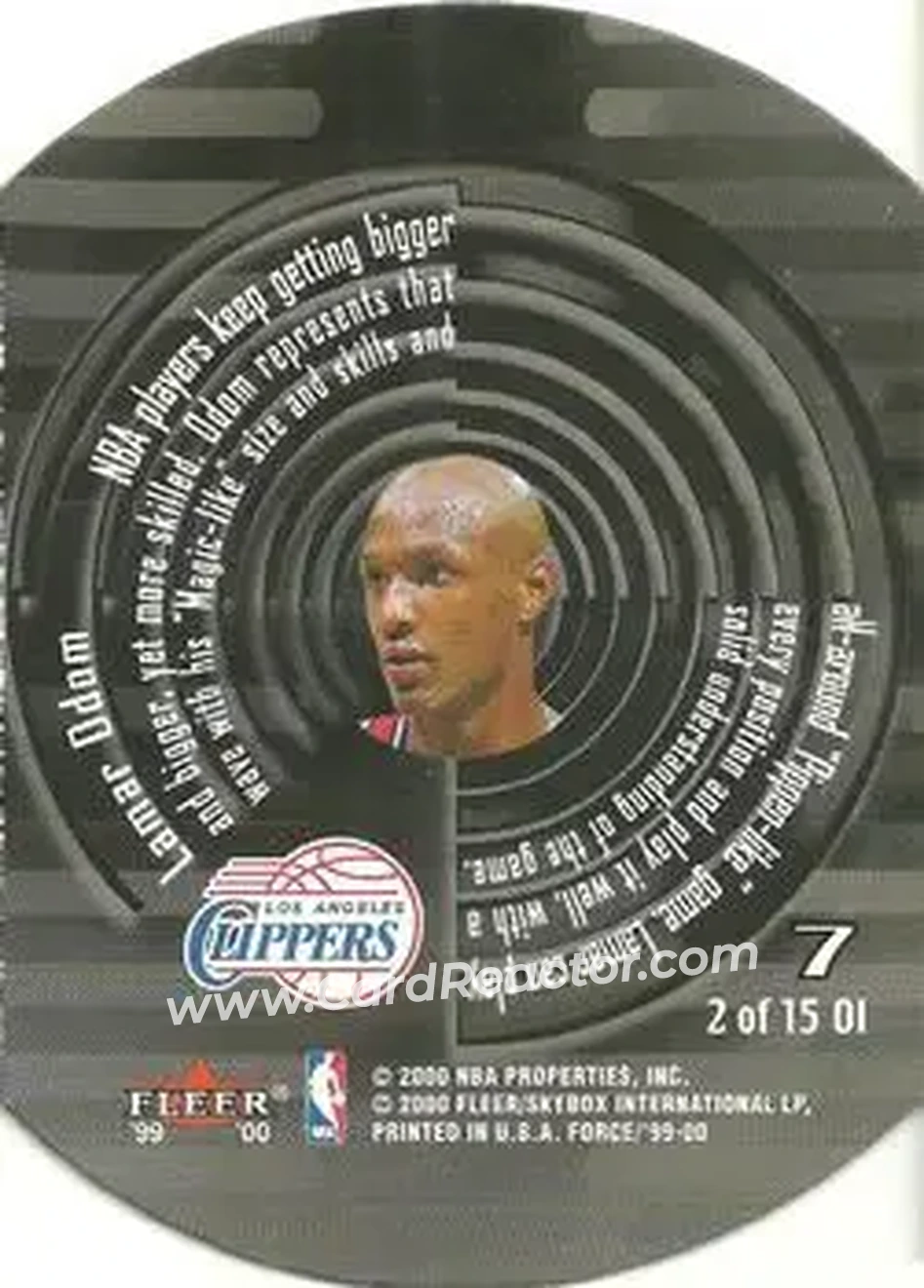 Back of Lamar Odom