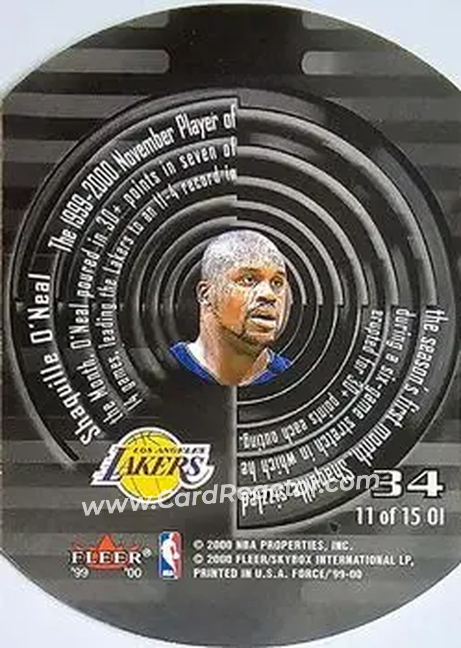 Back of Shaquille O'Neal