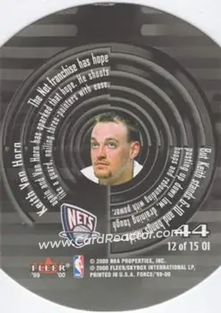 Back of Keith Van Horn